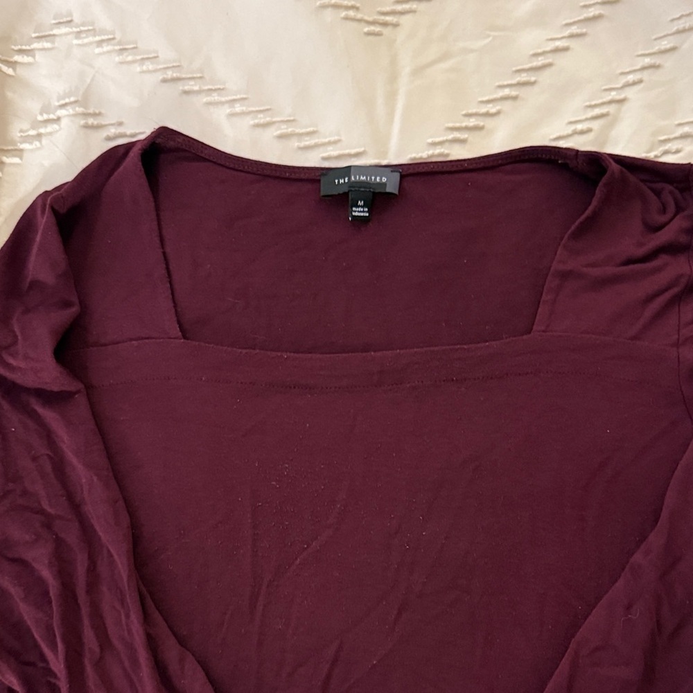 The Limited Deep Burgundy Long Sleeve Top - Picture 3 of 6
